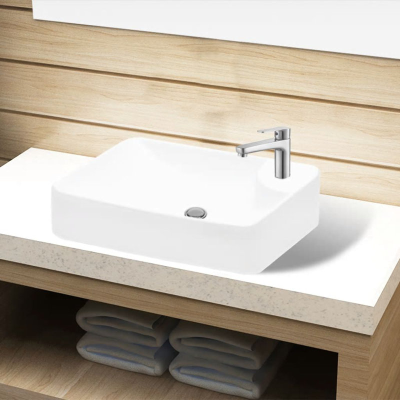 Belfry Bathroom Shaughnessy 440mm L x 250mm W Ceramic Rectangular Sink, White
