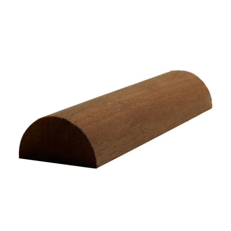 Moulure demi-ronde de 3/8 po de largeur x 11/16 po. Sans finition, L 1,375 po x H 0,6825 po x P 94 po, Acajou Sapele