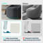Chaise de salle à manger pivotante avec rangement en chenille Aimilia (ensemble de 4)-353957158-367062989