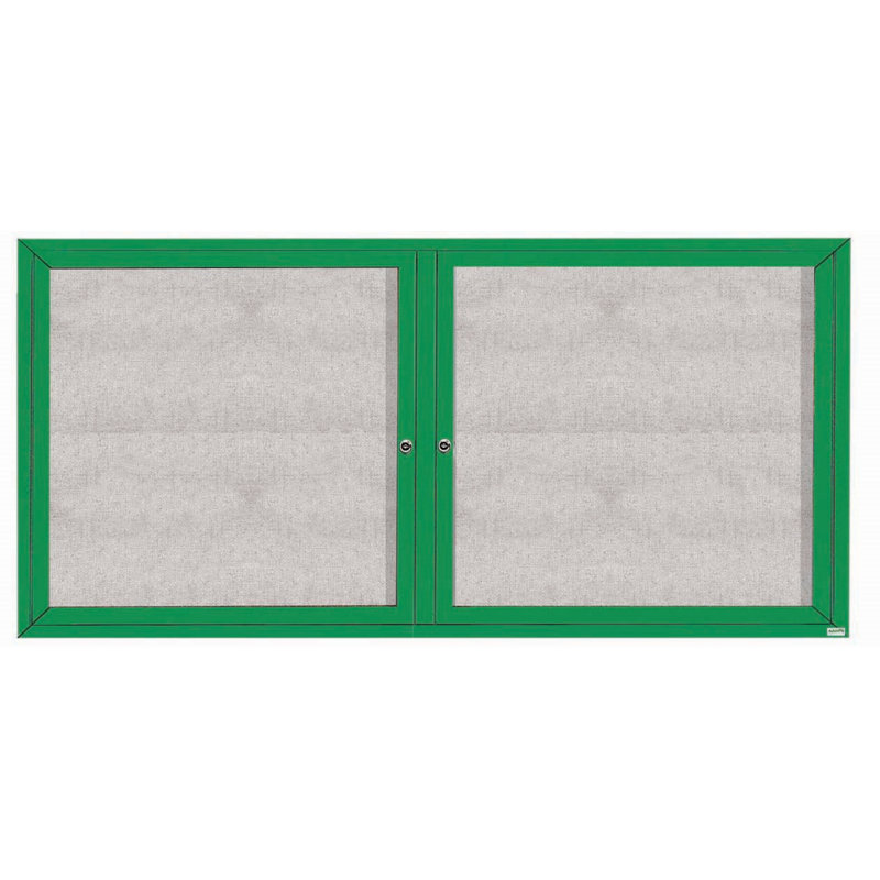 Tableau d'affichage mural extérieur pour l'extérieur, Vert, Deux, H 36 po x l 72 po
