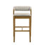 Tabouret de bar en bois d'hévéa avec siège en tissu Frison-94864516-94864517-94864513