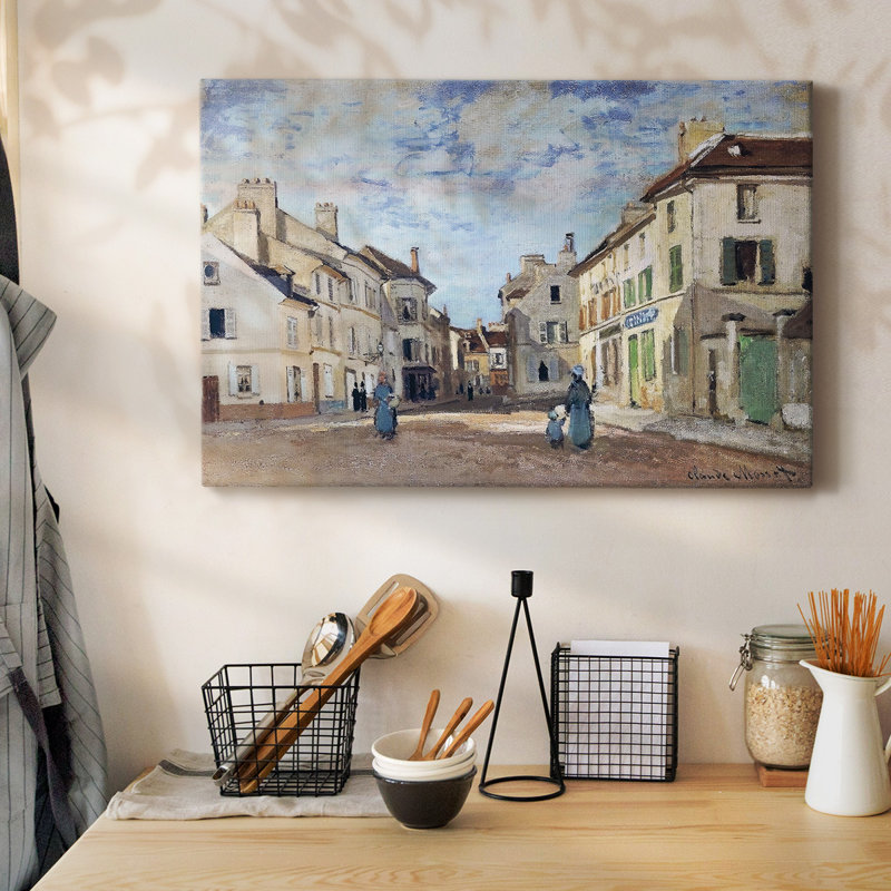 An Old Street of Chaussee, Argenteuil, 1872 - Toile tendue avec châssis, H 12 po x l 18 po