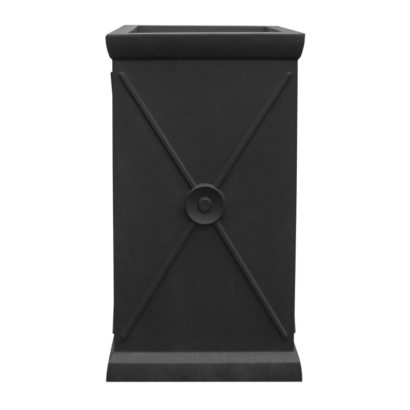  Pot à fleurs intérieur / extérieur Allegro Monarch recyclé 15 po x H 26 po - noir