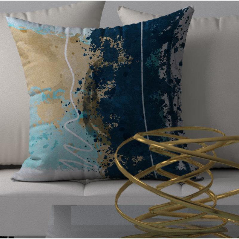 Housse de coussin décorative carrée exotique Treat, 20 po x 20 po