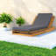 Méridiennes de patio réglables, chaise longue en bois d'acacia pour piscine