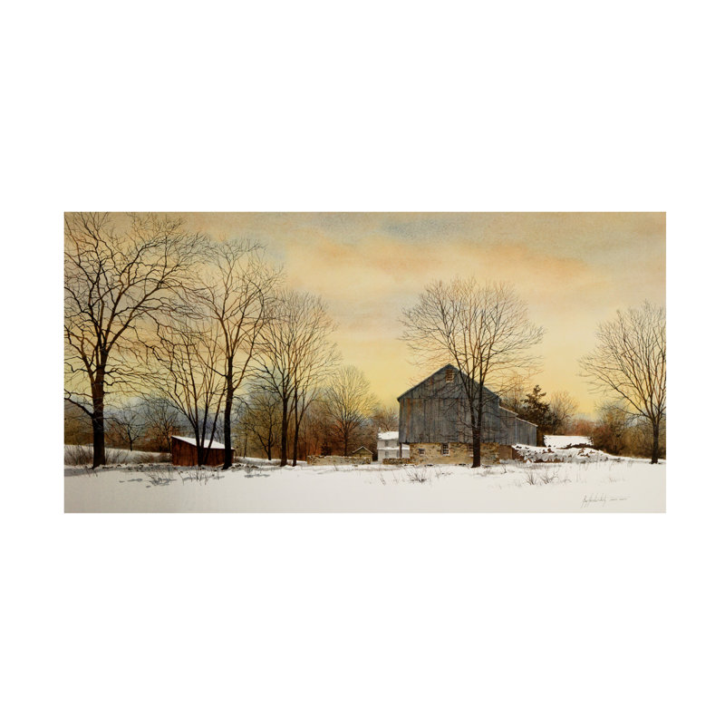 Art sur toile Ray Hendershot BUCKS WINTER, H 12 po x l 24 po