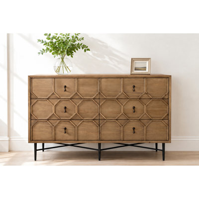 Calis Solid Wood 60'' W 6 - Drawer Dresser
