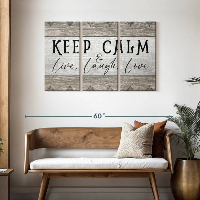 Tergel Keep Calm Patterned Typography, 28" H x 45" W