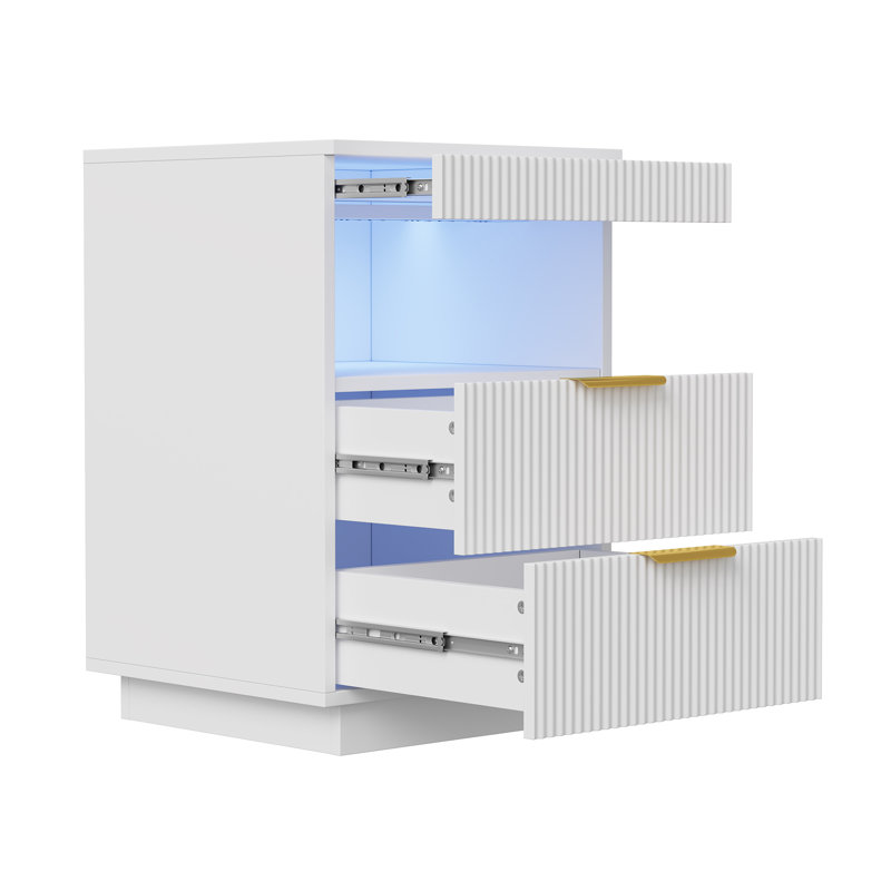 40 cm W 2 -Drawer Filing Cabinet, White