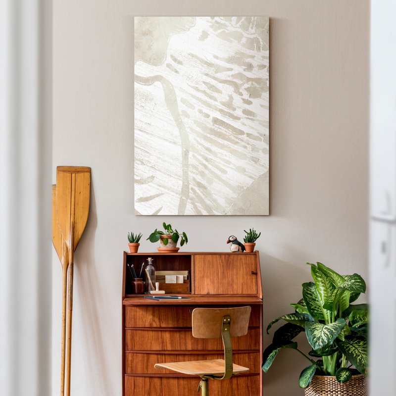 Lin silhouette tropicale III-impression sur toile, H 48 po x l 32 po x P 1 po