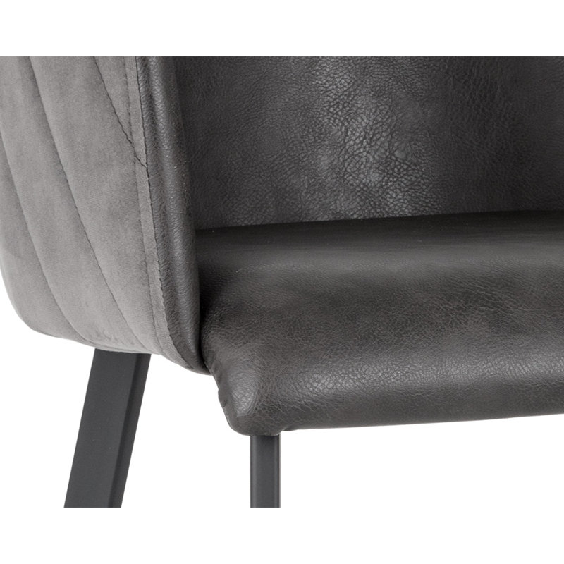 Upholstered Stool with Metal Frame, Bar Stool (30" Seat Height)