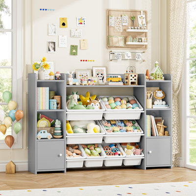 Lafon Manufactured Wood Toy Organizer with Bins