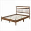 Structure de lit plateforme en bois grand format - aucun sommier nécessaire, finition châtaignier, conception transitionnelle pour la chambre à coucher-678555741