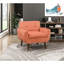 Chaise moderne avec dossier, siège décoratif haut en mousse, profondeur 22 po, hauteur des pieds 8,5 po-951729109