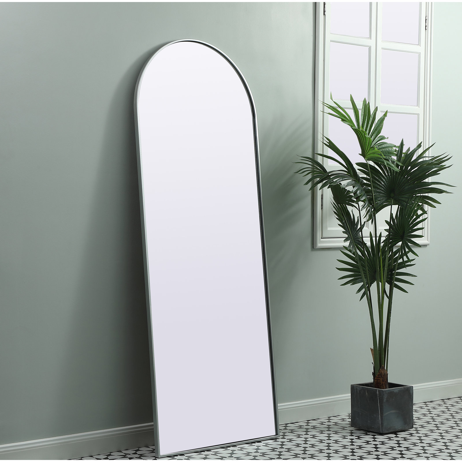 Sabine 36" Accent Mirror, Silver, 74" x 28"