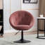 Velvet Swivel Barrel Chair-1271302811
