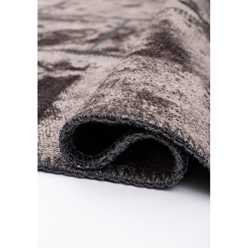 Rapture Patchwork Area Rug in Gray, Rectangle 6'7" x 8'3"