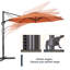 Parasol en porte-à-faux rond 11 pi avec manivelle Shanea-334925271