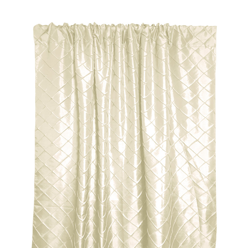 Gulshara Semi Sheer Curtain Single Panel, Ivory, 54" W x 108" L