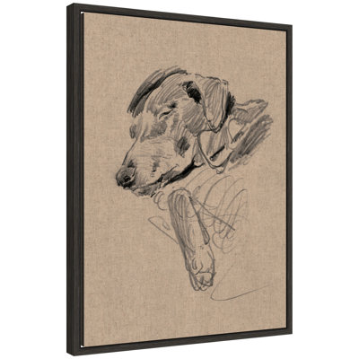 Sketch of a Dog Robert Frederick Blum by The Smithsonian American Art Museum Framed Canvas Wall Art Print