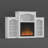 Elegant MDF TV Stand With Electric Fireplace And Remote Control - Multifunctional Media Console With Storage Shelves