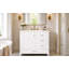 Ensemble de meuble-lavabo moderne 36 po avec ensemble de meuble-lavabo 36 po, armoire de rangement avec 1 porte à fermeture douce et 3 tiroirs à fermeture douce, structure en bois massif (blanc)