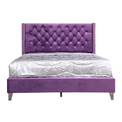 Julie Queen Box Spring Bed, Purple