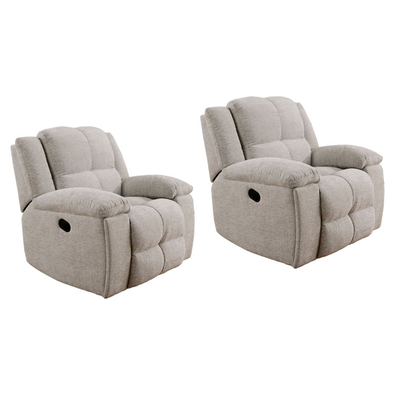 Kendall 47" Upholstered Manual Recliner Two Pack