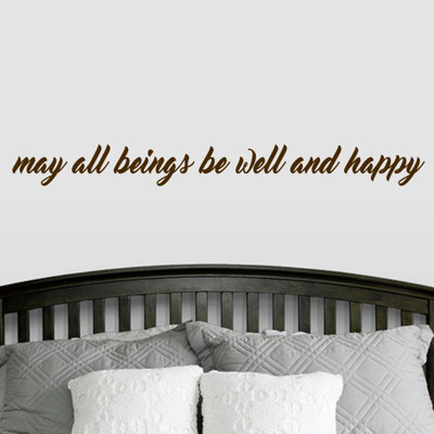 Adhésif décoratif "May All Beings Be Well and Happy"
