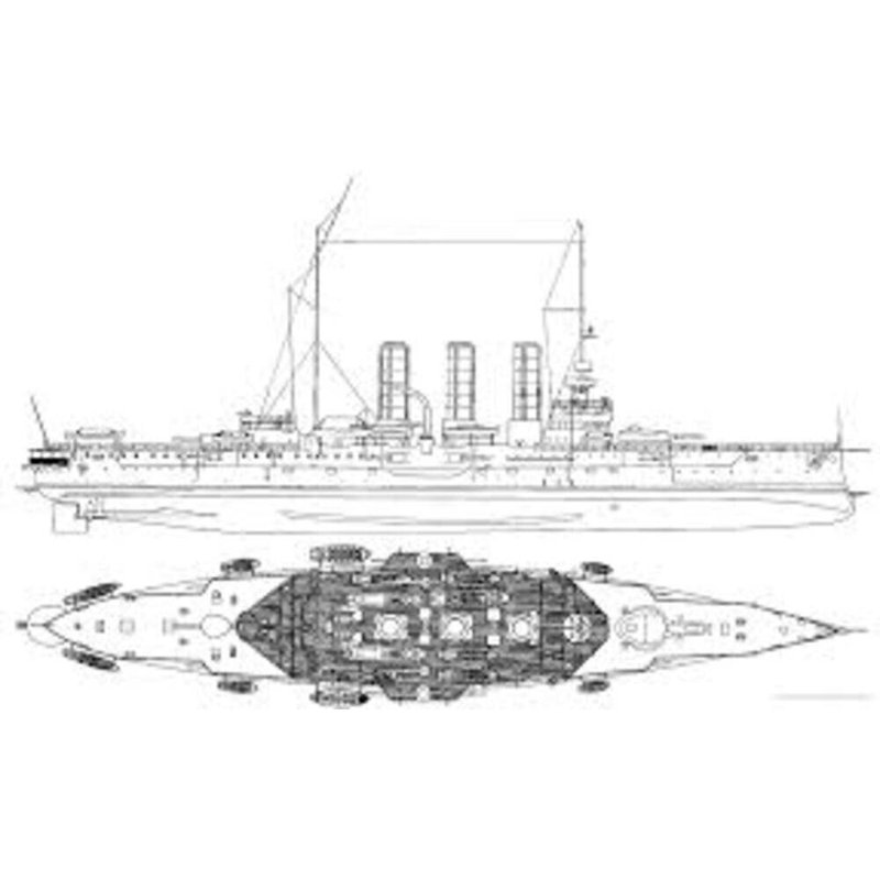 SMS Sankt Georg Large, H 10 po x l 30 po x P 5 po