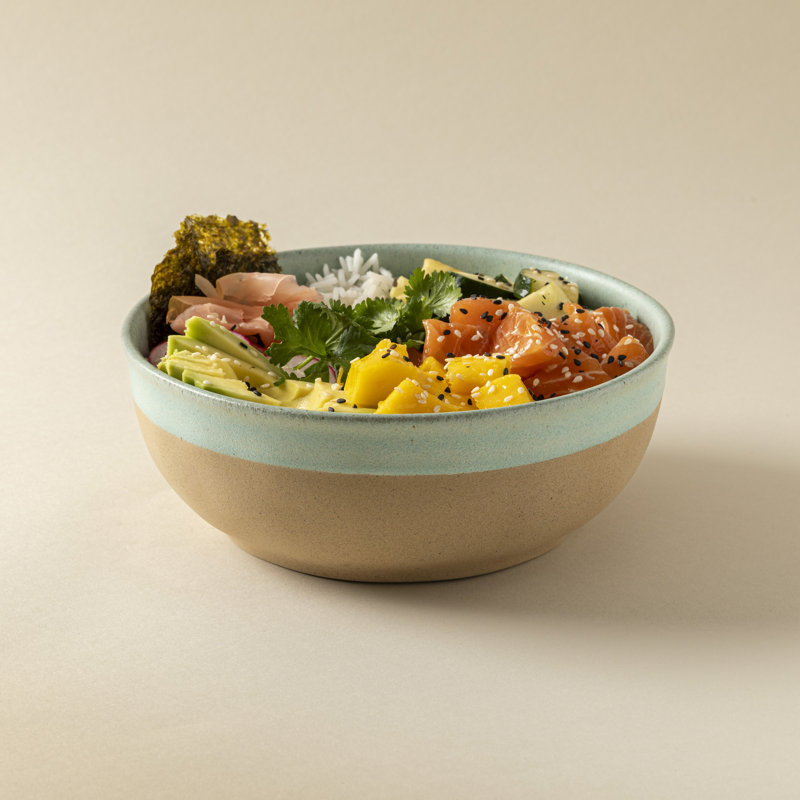 Arenito Handmade Stoneware Cereal Bowl, Aqua