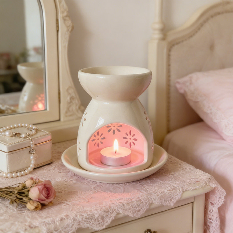 Bougie à thé en céramique bougie propriétaire huile essentielle incinérateur cire incinérateur arôme diffuseur arôme décor à la maison