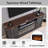 70 inch TV stand with grooved fireplace, adjustable and equipped with drawers, featuring overheat safety protection device-1045914894