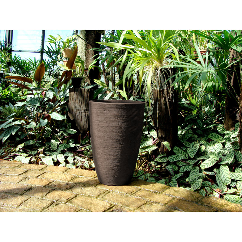 Mccasland Pot Planter, 17.3" H x 11.8" W x 11.8" D, Coffee