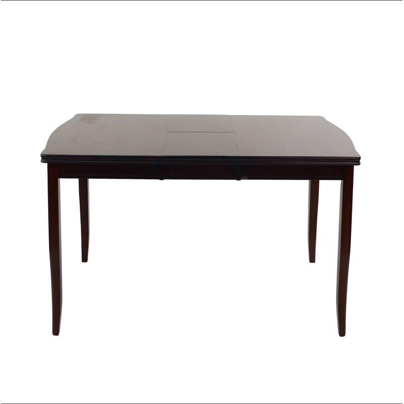 Table de salle à manger couleur espresso 1pc avec table de cuisine moderne en bois d'hévéa