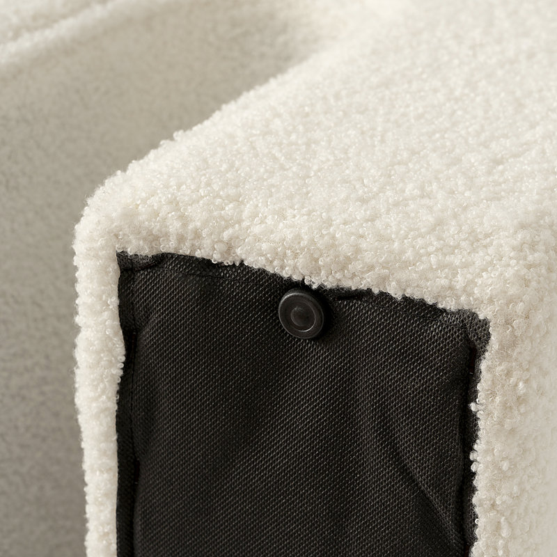 Ensemble de 2 tabourets de repose-pieds Ottomans, Blanc