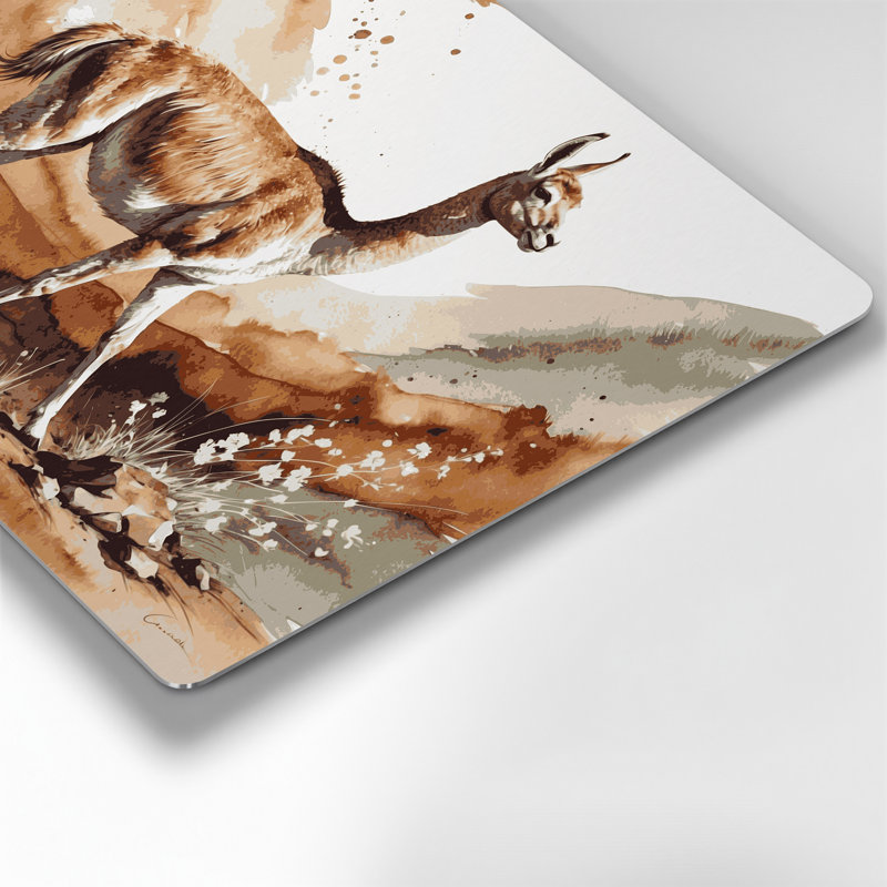 Faune, art mural en métal brun Guanaco, H 20 po x l 30 po