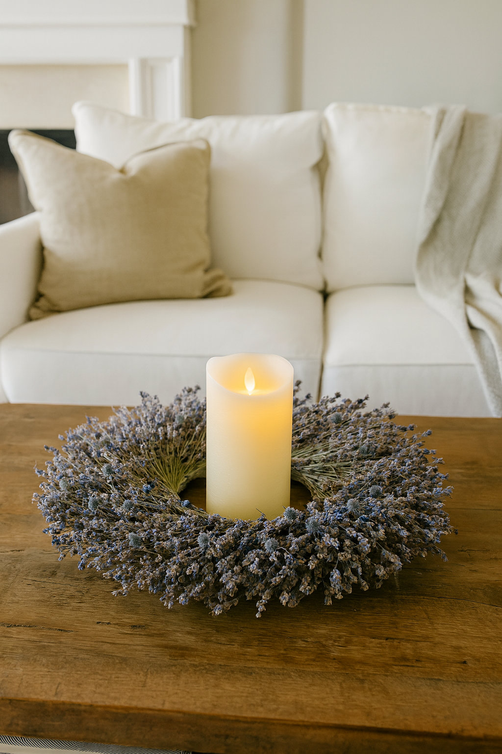 22" Handcrafted Lavender Wreath