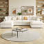 Grand canapé modulaire en forme de U de 130 po avec 2 repose-pieds mobiles, canapé modulaire en chenille 6 pièces avec structure en bois massif, sièges spacieux pour le salon-1547340938