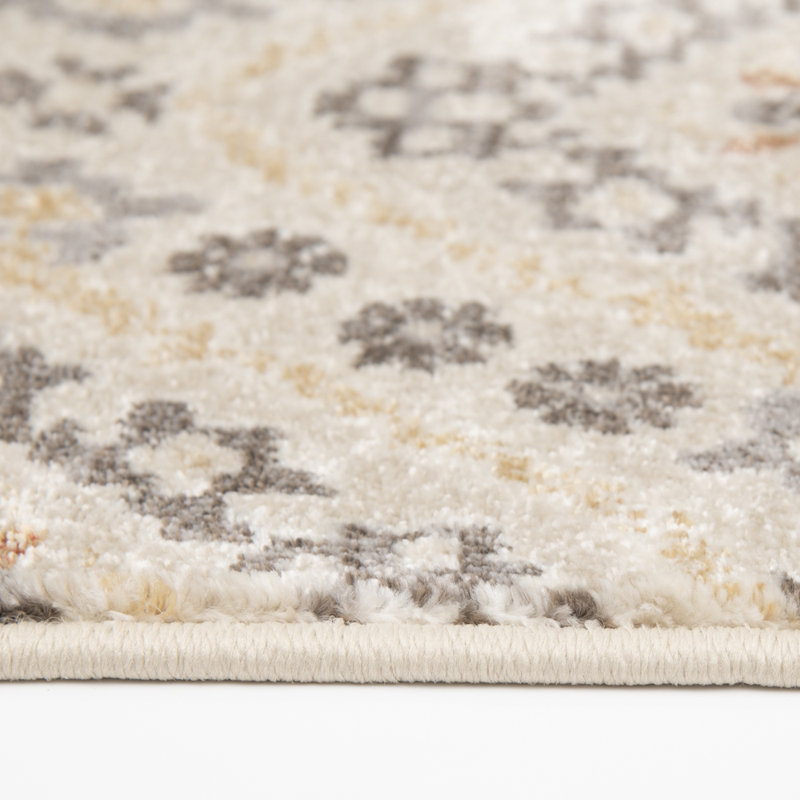 Annalise Alabaster Beige Trellis Indoor Area Rug, 26"x25'