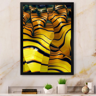 Vortex jaune dynamique - Décoration murale moderne et contemporaine en toile