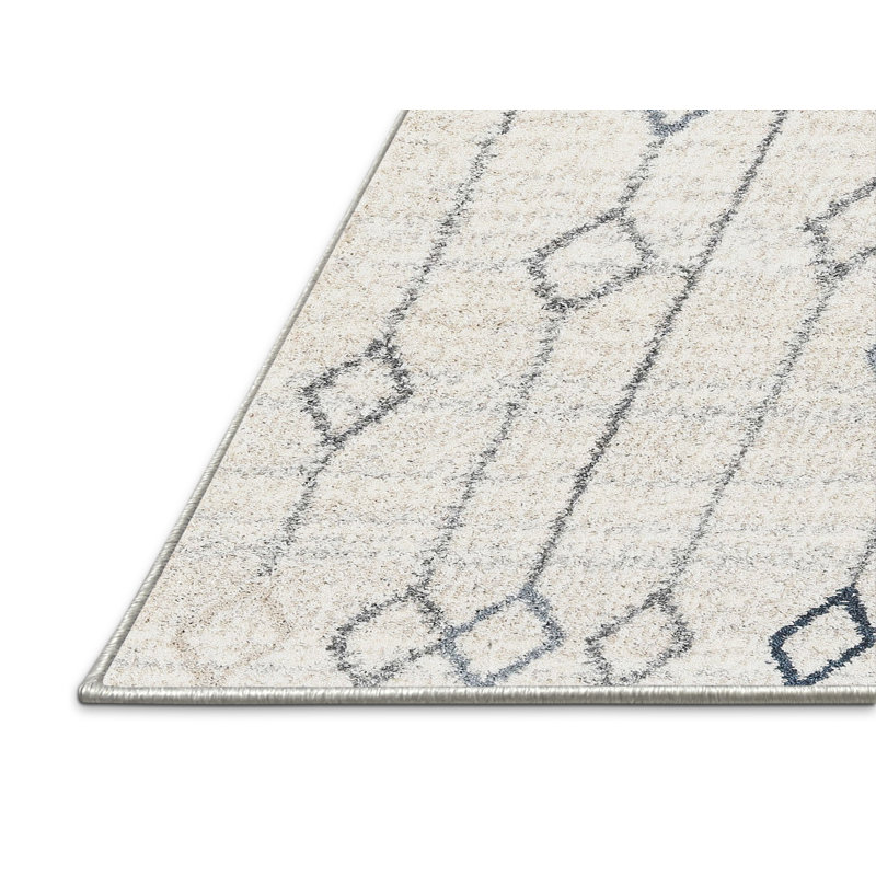 Tapis contemporain ivoire, Rectangle 5 pi x 7 pi