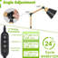 Plantes d'intérieur à spectre complet faisant pousser des lumières, grande lampe de croissance sur pied à hauteur ajustable avec ampoule COB, lampe de croissance pour plante à plancher 4/8 / 12H pour plantes moyennes du milieu, noir