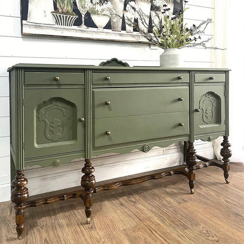 Console Retro Classical Multifonctional, H 35,43 po x l 62,99 po x P 17,72 po