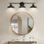 Éclairage pour meuble-lavabo noir mat à 3 lumières à intensité variable-1927338100