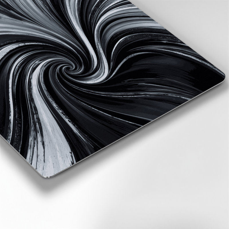 «Lyrical Abstraction 48», art mural en métal noir, H 8 po x l 8 po