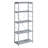 Grey and Silver 4-shelf Bookcase