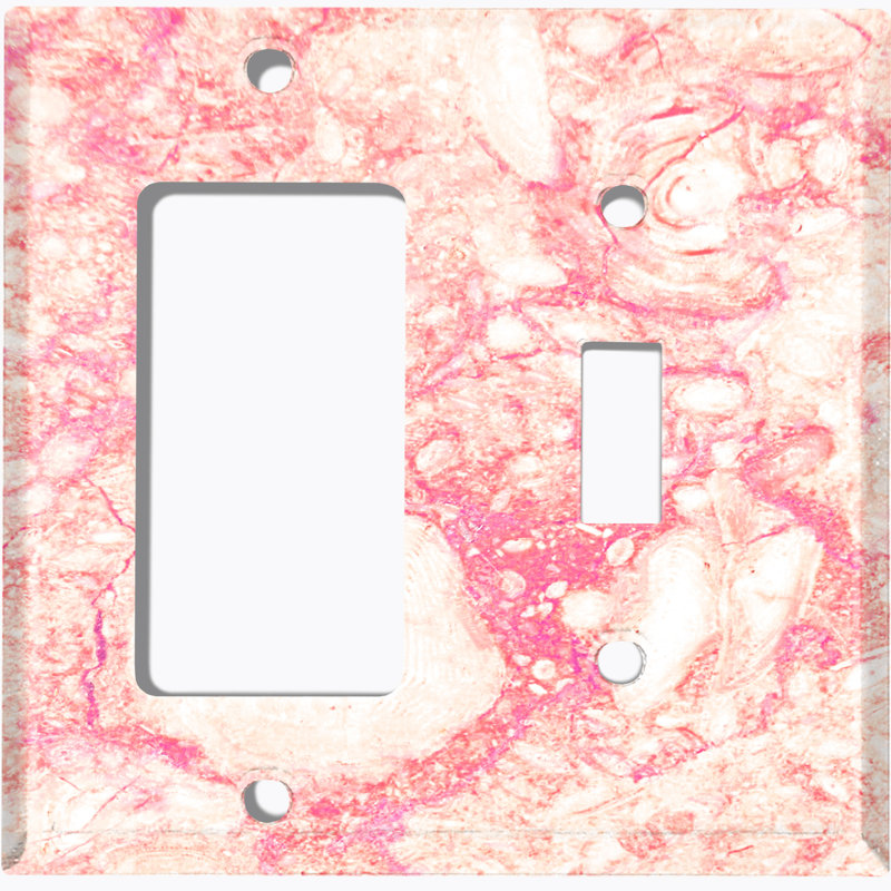 Plaque murale 2 bandes, Beige / rose / blanc