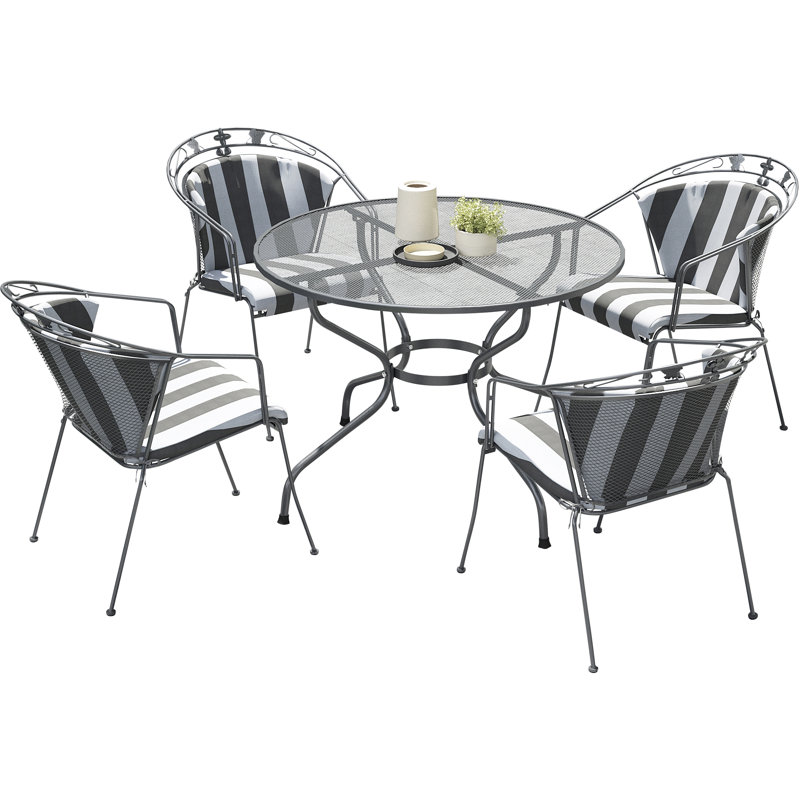 4 - Person Patio Dining Set with Round Table , Cushions Included