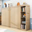 Lit escamotable en bois avec bibliothèque-128914614-128914608